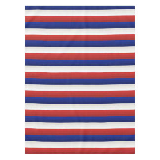 Red White Blue Gradient Stripes Tablecloth