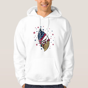 Red White Blue Ice Cream Cone icecreamliciouS Hoo Hoodie