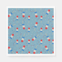 Red White Blue Ice Pops With Stars-Summer Party