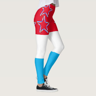 Red White Blue Leggings