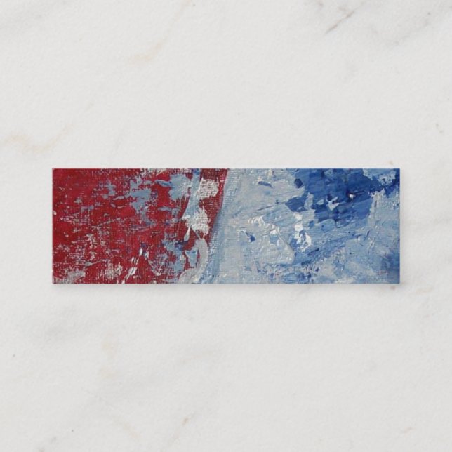 Red White & Blue Mini Business Card (Front)