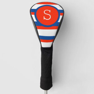 Red White Blue Monogram Stripes July 4 4Sammy Golf Head Cover