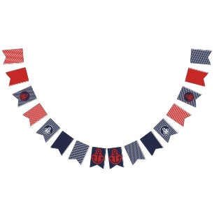 Red White & Blue Nautical Bunting Flags