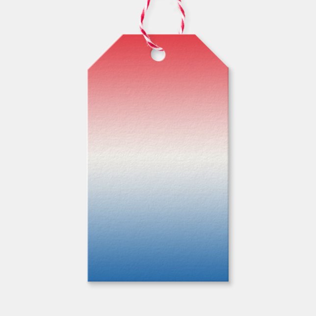 Red White & Blue Ombre Gift Tags (Front)