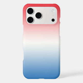 Red White Blue Ombre Gradient, Minimalist Design