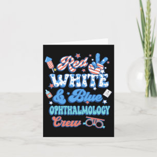 Red White Blue Ophthalmology Crew Optician 4th Of Card