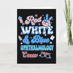 Red White Blue Ophthalmology Crew Optician 4th Of Card