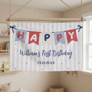 Red White & Blue Patriotic Birthday Banner