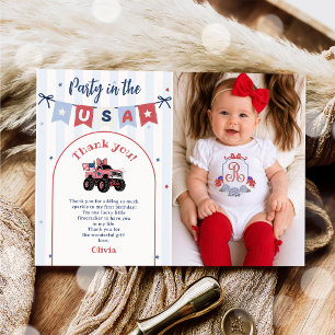 Red White & Blue Patriotic Birthday Invitation