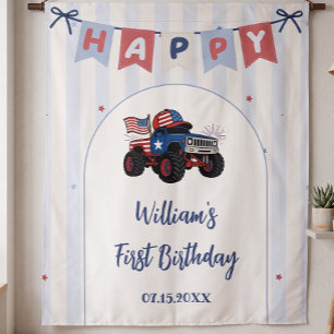 Red White & Blue Patriotic Birthday Tapestry