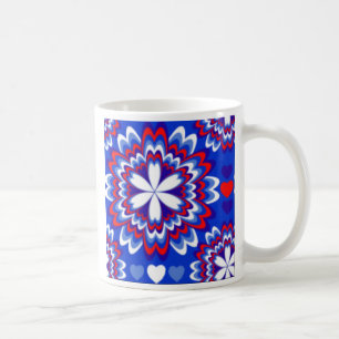 RED, WHITE, & BLUE PATRIOTIC COFFEE MUGS - GIFTS