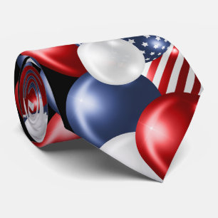 RED WHITE BLUE PATRIOTIC MENS TIE