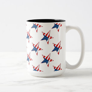 Red White & Blue Patriotic Stars Mug 2