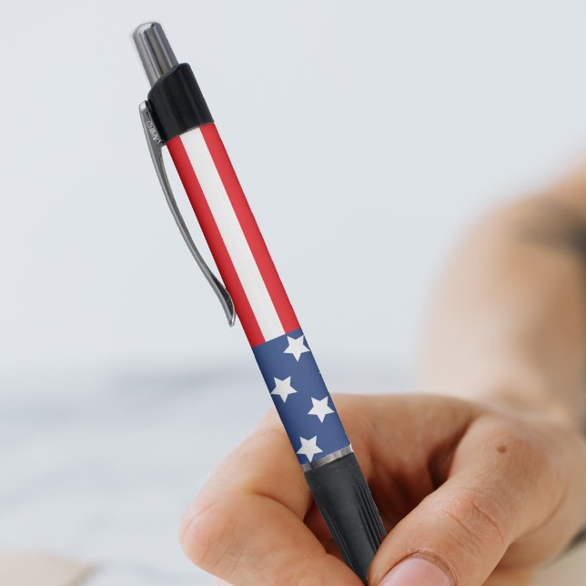 Red White & Blue Patriotic USA American Flag (Red White & Blue Patriotic USA American Flag Ink Pen)