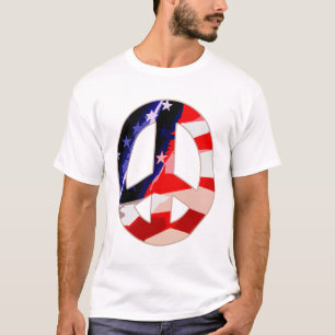 Red White & Blue Peace Sign t-shirt