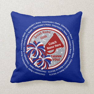 Red, White, Blue Personalised Cheer Coach Presents Cushion