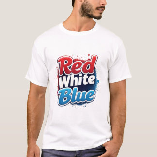 Red White Blue quotes t-shirt design
