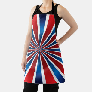 Red White Blue Radial Pattern   Apron