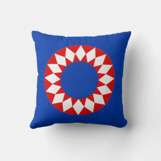     Red White Blue Radiant Stars Throw Pillow
