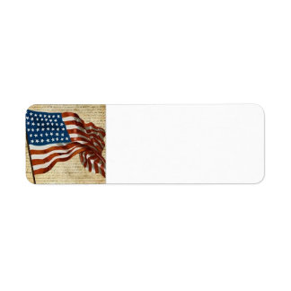 Red, White, & Blue Return Address Label