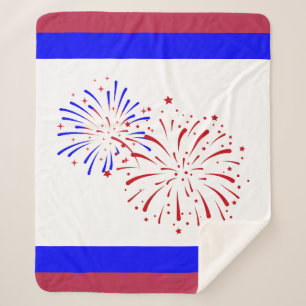 Red, White & Blue Sherpa Blanket