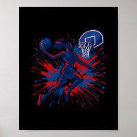 Red White Blue Sketll Color Splash Usa Flag Sketll