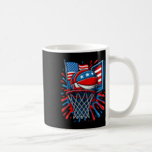 Red White Blue Sketll Colour Splash Usa Flag Sketl Coffee Mug