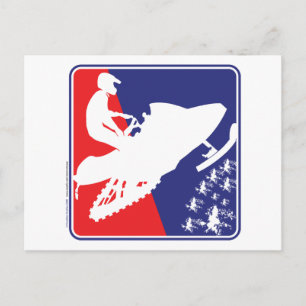 red-White-Blue-Sled-zazzle Postcard
