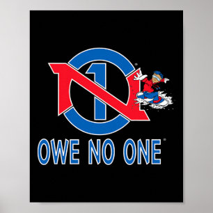 Red White Blue Snowboarding Usa - Owe Nobody Poster