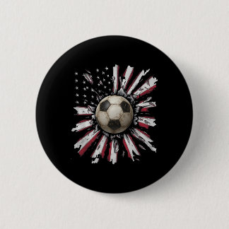 Red-white-blue Soccer Ll Explosion Grunge Street S 6 Cm Round Badge