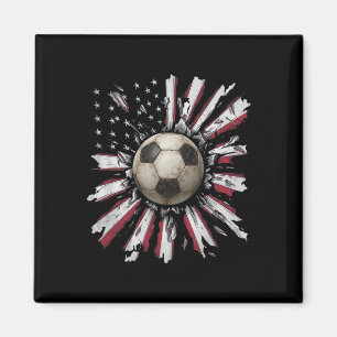 Red-white-blue Soccer Ll Explosion Grunge Street S Magnet