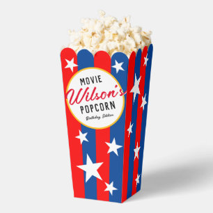 Red White Blue Special Event Movie Night Popcorn Favour Box