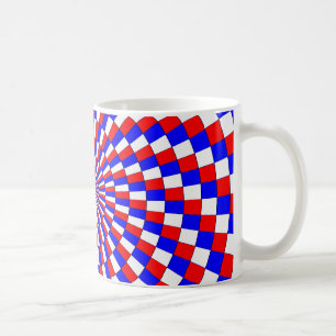 Red White Blue Spiral by Kenneth Yoncich Coffee Mug