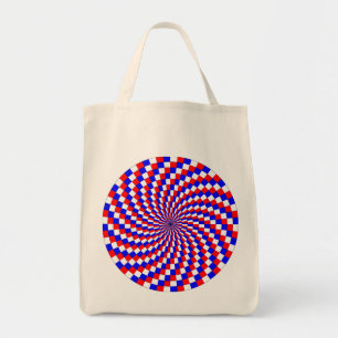 Red White Blue Spiral by Kenneth Yoncich Tote Bag
