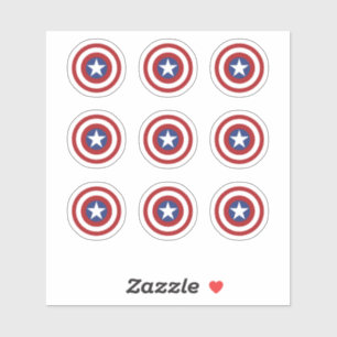 Red/White/Blue Star Round Target Sticker