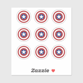 Red/White/Blue Star Round Target Sticker
