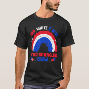 Red White Blue Star Spangled Crew 4Th Of July Kids T-Shirt