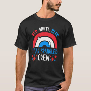 Red White Blue Star Spangled Crew 4Th Of July Kids T-Shirt