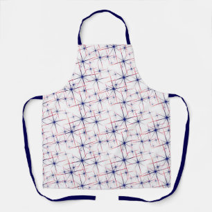 Red white & blue starbursts apron