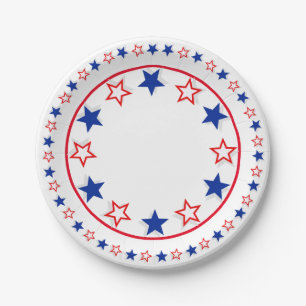 Red,White,Blue Stars 7" Paper Plates