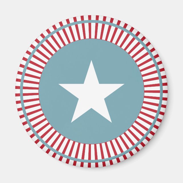 Red White & Blue Stars and Stripes Magnet (Front)