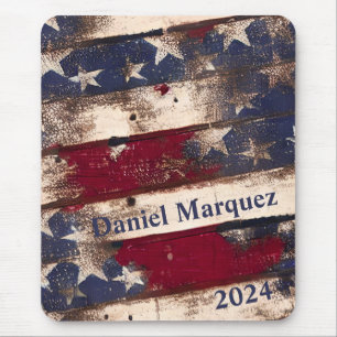 Red White Blue Stars and Stripes  Mouse Pad
