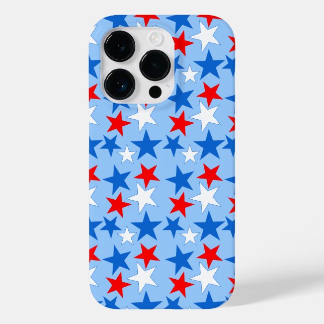 Red White & Blue Stars Case-Mate iPhone Case (Back)