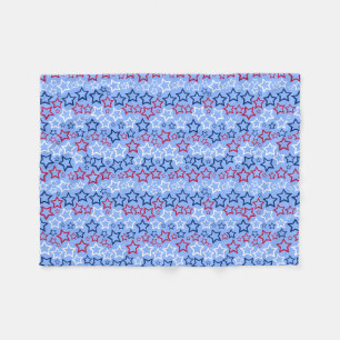Red, White & Blue Stars Fleece Blanket