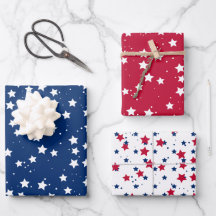 Red White Blue Stars Pattern USA Independence Day