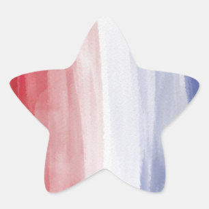 Red White Blue Stripe Star Sticker