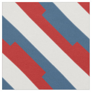 Red White Blue Striped Fabric