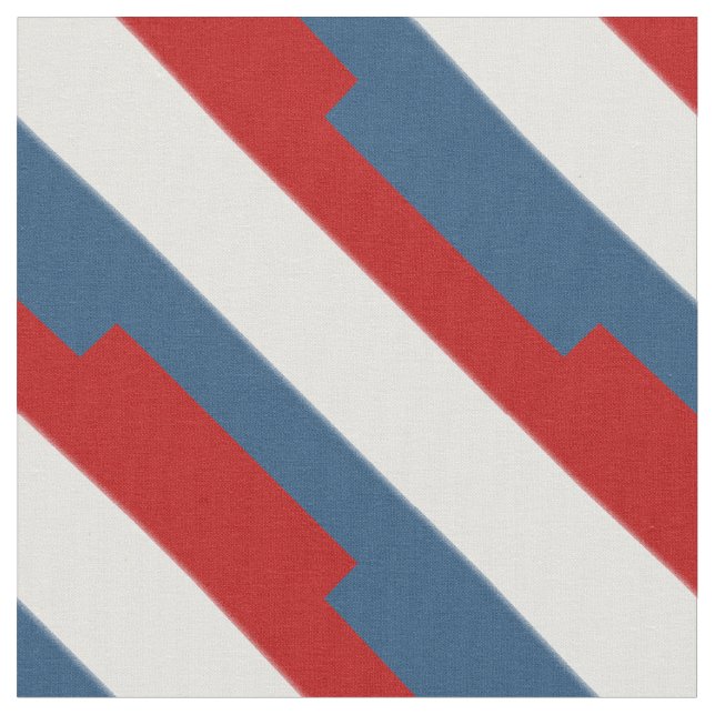 Red White Blue Striped Fabric (Close Up)