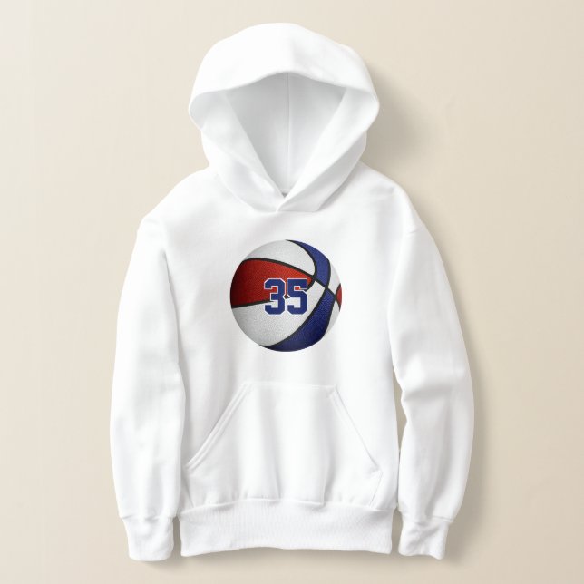 red white blue team colours basketball (Laydown)