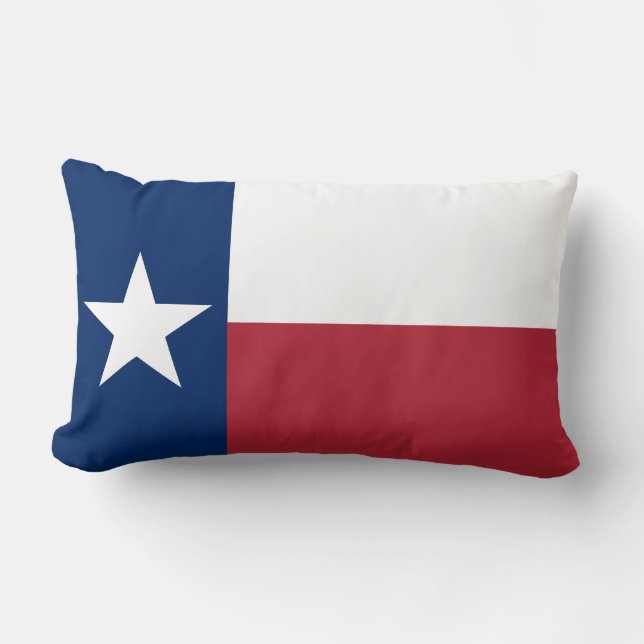 Red White Blue Texas Flag Lumbar Cushion (Front)